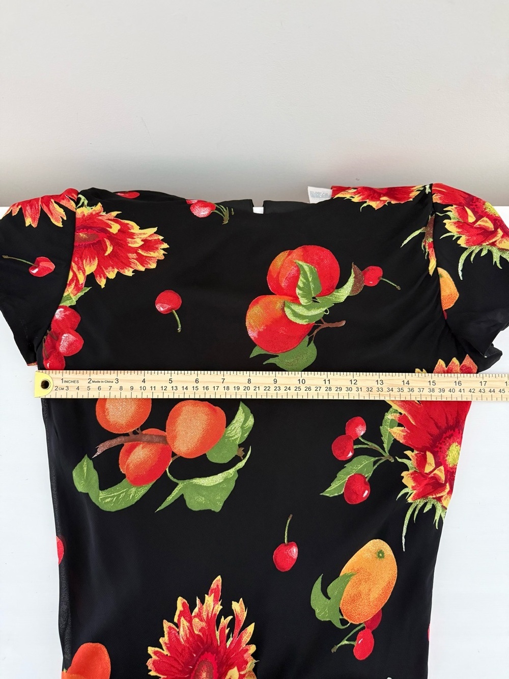 Vintage Joseph Ribkoff Fruit Floral Maxi Dress Size 8 - Picture 6 of 9